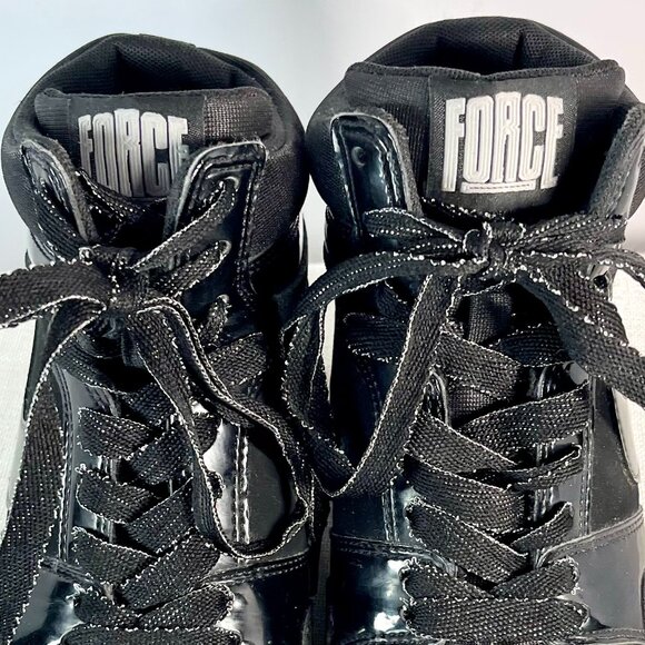 Nike Force High Top Sneakers Women’s Size 8 Black Glossy Classic Streetwear - Picture 16 of 16